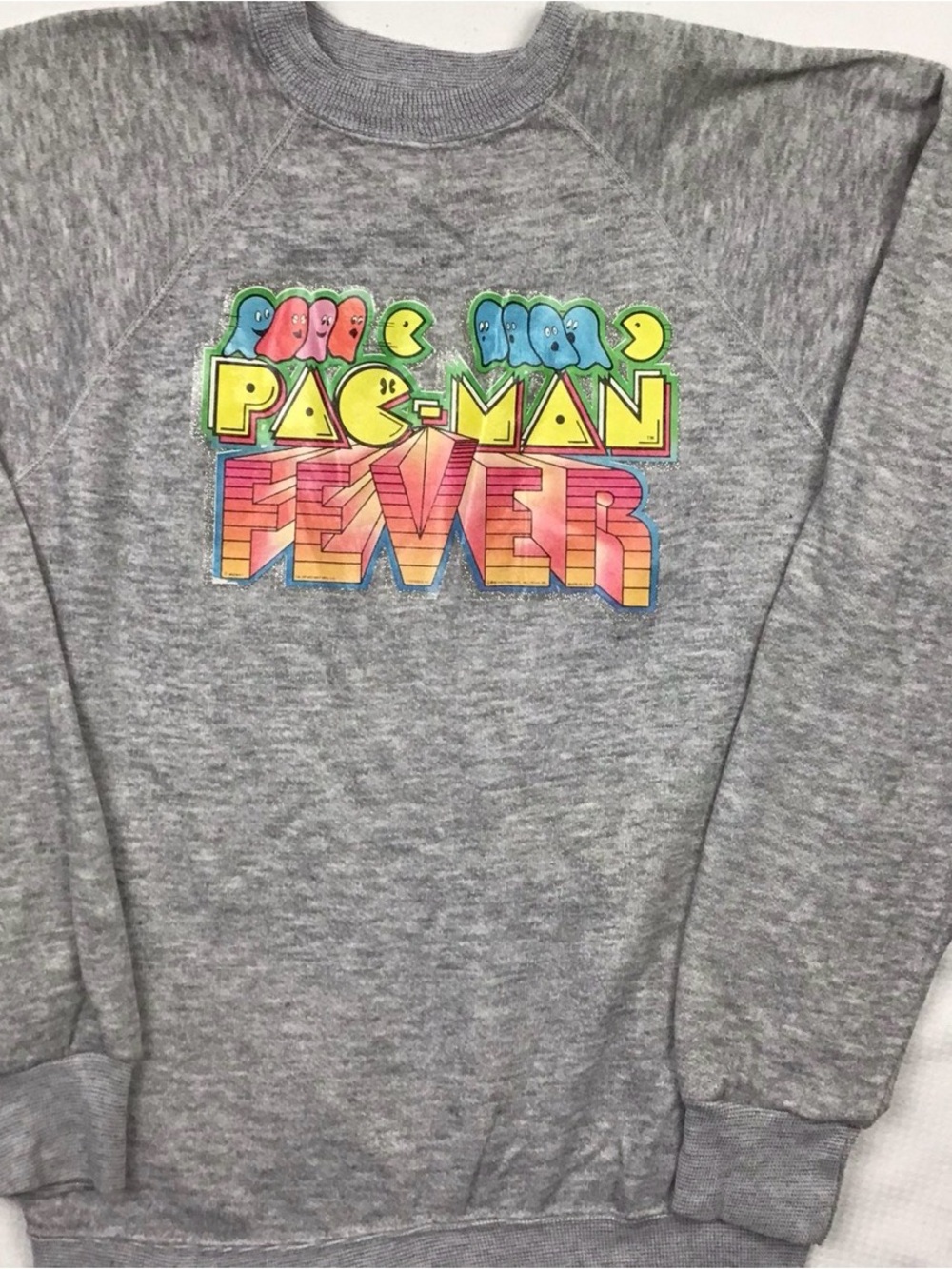 80s Vintage Pac-Man Fever Graphic Crew Sweatshirt